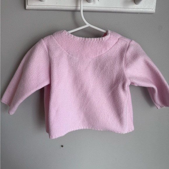 Vintage Baby Girl Fleece Heart Cardigan - Picture 5 of 5